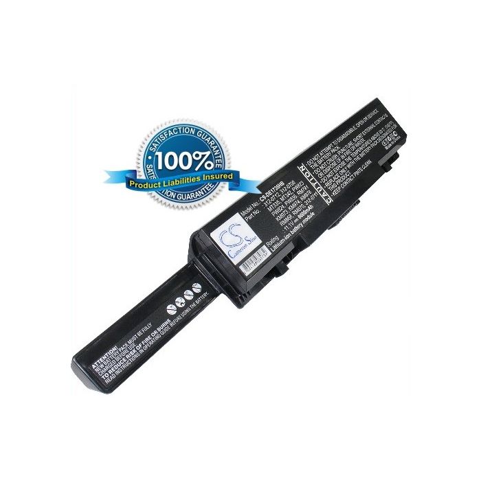 Dell Studio 1735, Studio 1736, Studio 1737 akku 6600 mAh - Musta