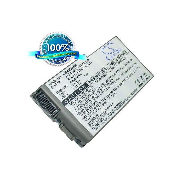 Dell Inspiron 500m, Inspiron 510m, Inspiron 600m, Latitude D500, Latitude D505, Latitude D510, Latitude D520, Latitude D600, Latitude D610, Precision M20, Mobile Workstation M20 akku 4400 mAh