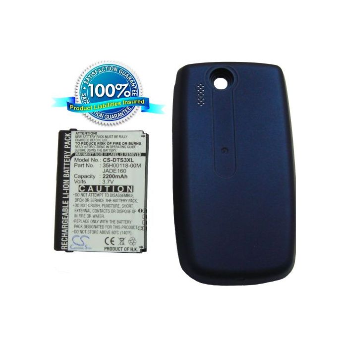 HTC Touch 3G, Jade, Jade 100, T3232 tehoakku erillisellä takakannella 2200 mAh
