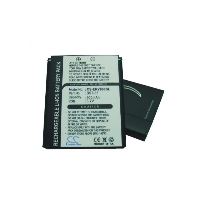 SonyEricsson BST-33 yhteensopiva akku 900 mAh