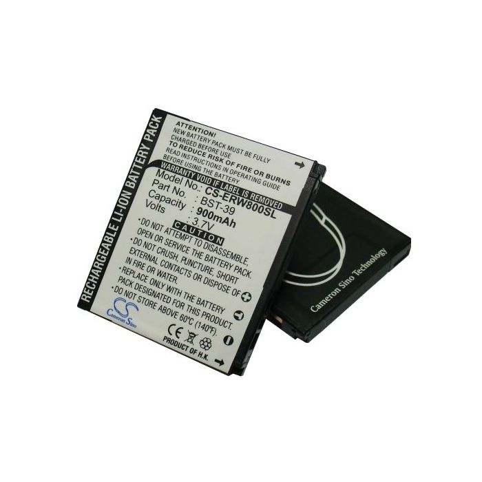 SonyEricsson BST-39 yhteensopiva akku 900 mAh