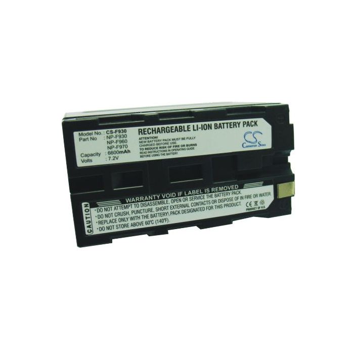 Sony NP-F960, NP-F930, NP-F970, NP-F970/B, NP-F930/B, NP-F950, NP-F950/B  yhteensopiva akku 6600 mAh