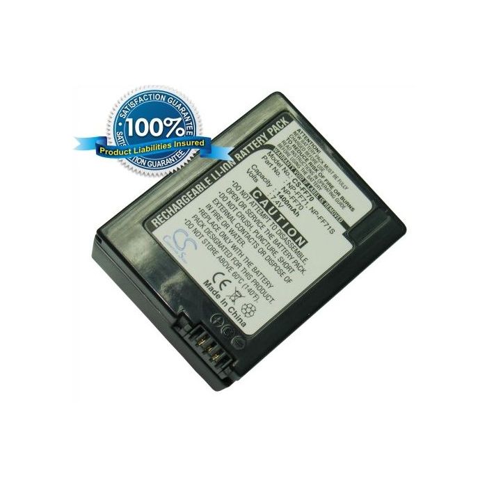 Sony NP-FF70, NP-FF71, NP-FF71S yhteensopiva akku 1400 mAh