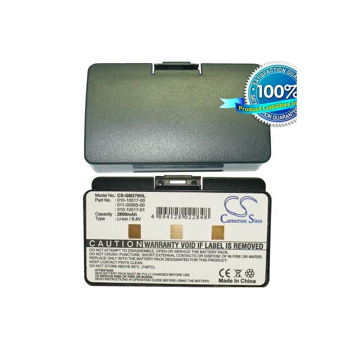 Garmin GPSMAP 276, GPSMAP 276c, GPSMAP 296, GPSMAP 396, GPSMAP 496 Extended 8.4V akku 2600 mAh