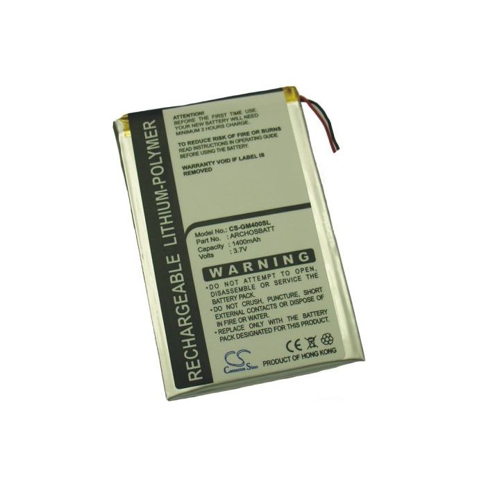 Archos Gmini 400, Gmini 402, Gmini 402CC, AV402E, PocketDISH AV402E akku 1400 mAh