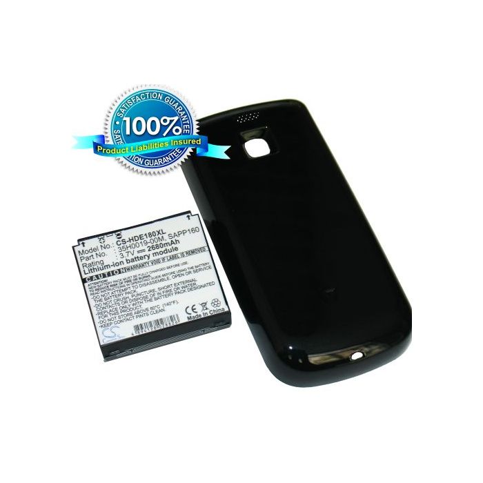 HTC Magic, A6161, Sapphire, Sapphire 100, Pioneer tehoakku erillisellä takakannella 2680 mAh
