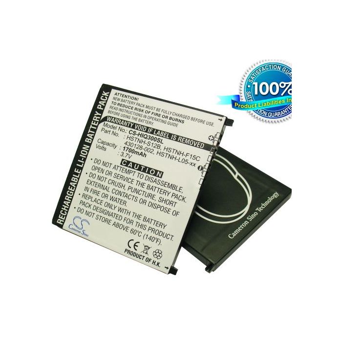 iPAQ 300, iPAQ 310, iPAQ 311, iPAQ 312, iPAQ 314, iPAQ 316, iPAQ FA976AT, iPAQ FA977AA, iPAQ FB077AA, iPAQ FB078AA, iPAQ FB079AT akku 1700 mAh