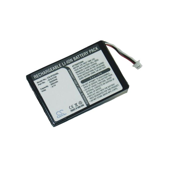 iPOD 3. Sukupolvi, iPod 20GB, iPod 15GB, iPod 30GB, iPod 10GB, iPod 40GB akku 550 mAh