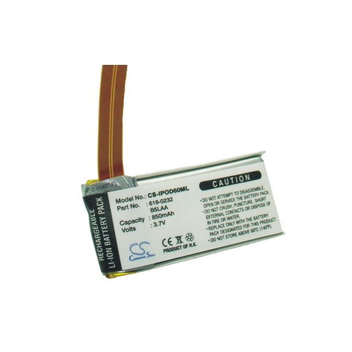 iPOD classic 80GB, iPod 6 sukupolvi akku 700 mAh