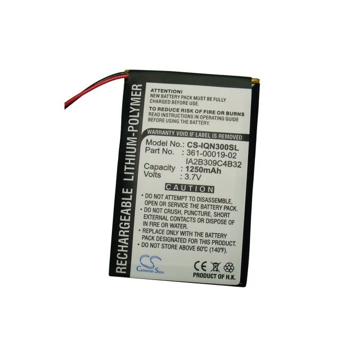 Garmin Nuvi 300, Nuvi 310, Nuvi 350, Nuvi 360, Nuvi 370 akku 1250 mAh