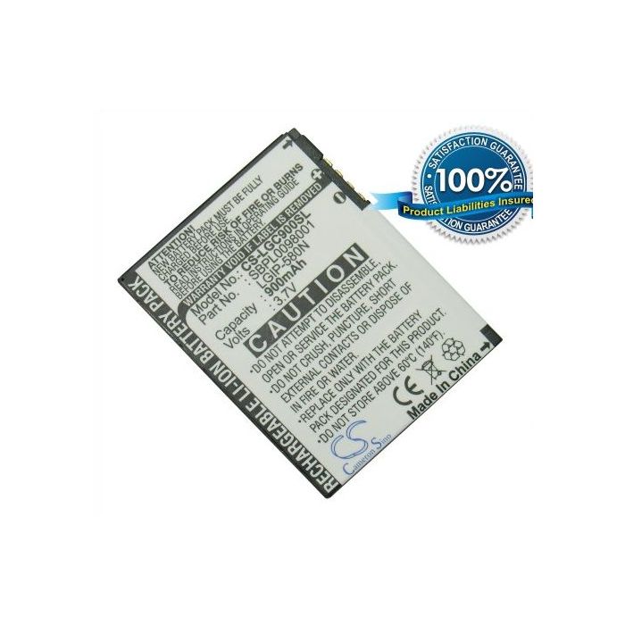 LG GC900, GC900e, GC900 Viewty Smart akku 900 mAh