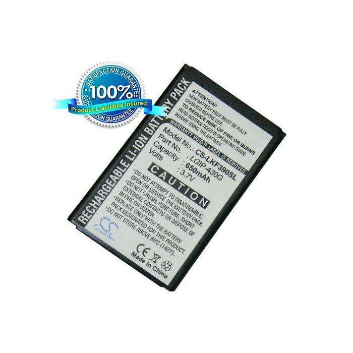 LG KF390, KS500, KF757 akku 650 mAh