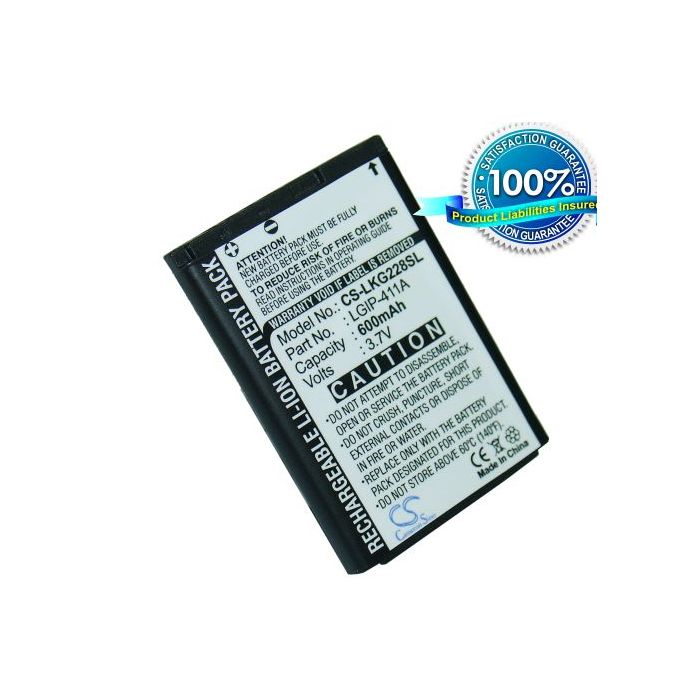 LG KG288, LX160, CG180, CG810 akku 600 mAh