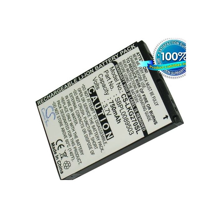 LG KG270, KG275, KG278 akku 750 mAh