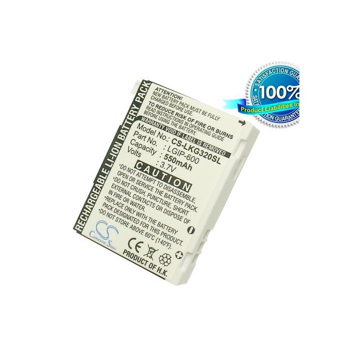 LG KG320, KG-320, MG-320c, MG320c akku 550 mAh