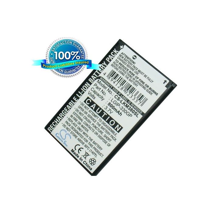 LG KM380, KT520, KF300, KF750, KF755, KF240, KF245, KM500, KM385, KM386, KS360 akku 800 mAh