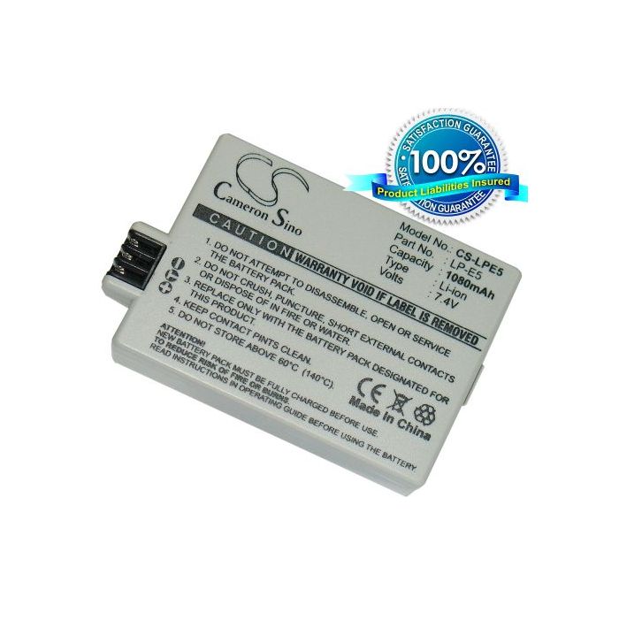Canon LP-E5  yhteensopiva akku 1080 mAh
