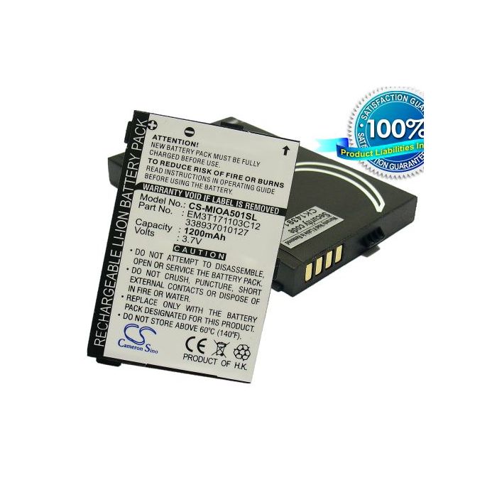 Mio A500, Mio A501, Mio A502 akku 1200 mAh