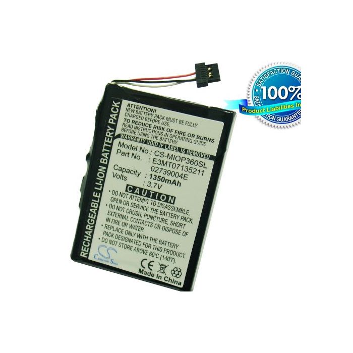 Mio P360, Mio P560, Mio P560t, Mio P565 akku 1350 mAh