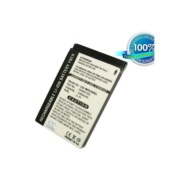 Cameron Sino tarvikeakku Motorola i870, i450, i415, i760, i730, i265, i860, i215, i90, i530, i30, i60, akku 1000 mAh