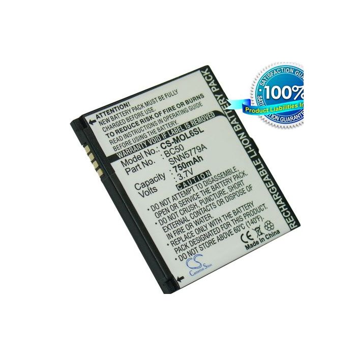 Cameron Sino tarvikeakku Motorola C261, SLVR L7, SLVR L7i, K1, L8, C257, V3X L6, Z1, RIZR Z3, KRZR K1, L2, E690, W220M akku 750 mAh