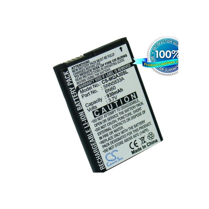 Cameron Sino tarvikeakku Motorola QA30, Hint QA30 akku 930 mAh