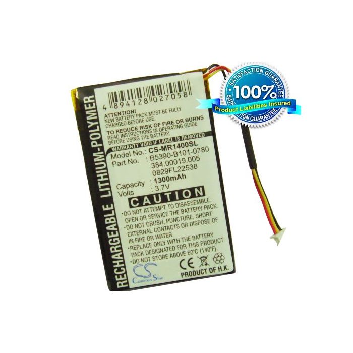 Magellan RoadMate 1400, RoadMate 1430, RoadMate 1412, RoadMate 1440, RoadMate-1470, RoadMate 1475T, akku 1300 mAh