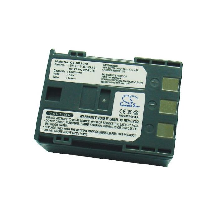 Canon BP-2L12, BP-2L13, BP-2L14, NB-2L12, NB-2L13, NB-2L14 yhteensopiva akku 1500 mAh