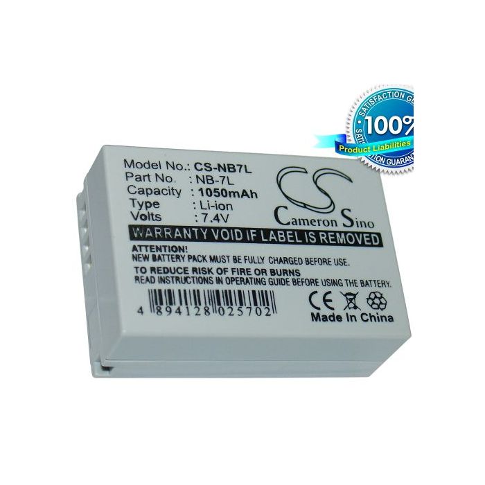 Canon NB-7L yhteensopiva akku 1050 mAh