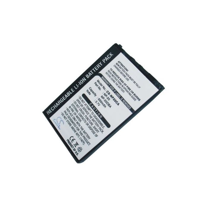 Casio NP-20, NP-20DBA  yhteensopiva akku 650 mAh