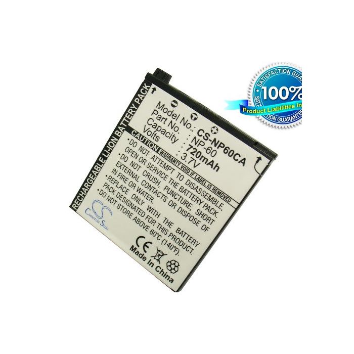 Casio NP-60 yhteensopiva akku 720 mAh