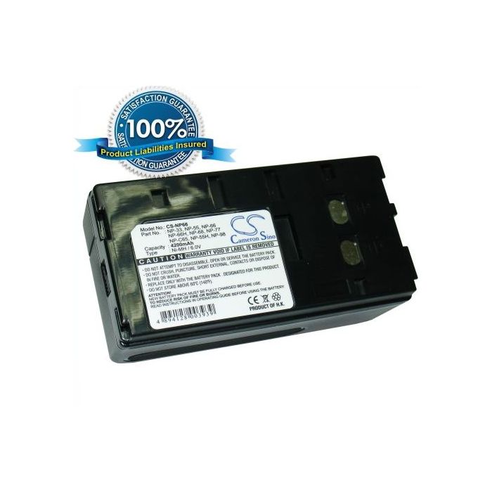 Sony NP-33, NP-55, NP-66, NP-66H, NP-68, NP-77, NP-98 yhteensopiva akku 4200 mAh