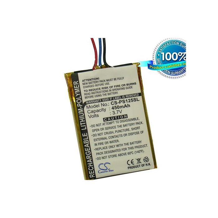 Philips GoGear SA3115, GoGear SA3125, GoGear SA3137, GoGear SA3125/37 akku 450 mAh