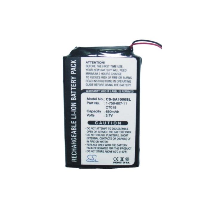 Sony NW-A1000, NW-A1200s, NW-A1200v, NW-A1200 akku 450 mAh