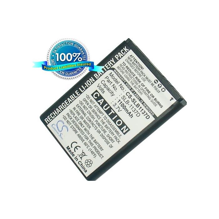 Samsung SLB-1137D yhteensopiva akku 1100 mAh