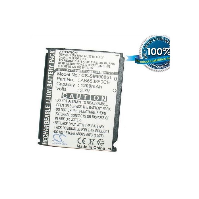 Samsung SGH-i900, SGH-i900v, SGH-i908, i900 Omnia akku 1200 mAh
