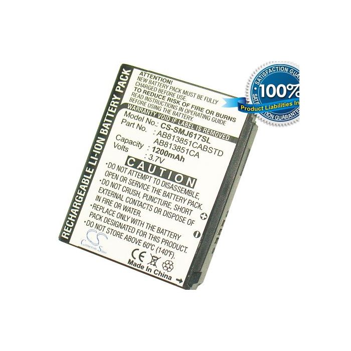 Samsung mustaJACK II, SGH-i617, SPH-M300, Samsung Stripe, SPH-M300, SPH-M305, DM-S105, SPH-M510, SPH-M610 akku 1200 mAh