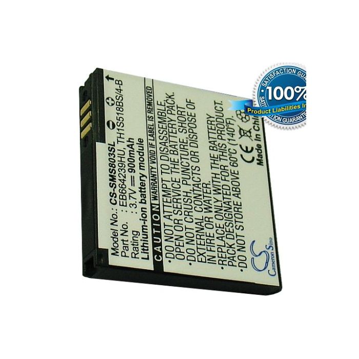 Samsung Jet, S8000, S8000 Jet, S8003, S8003 Jet akku 900 mAh