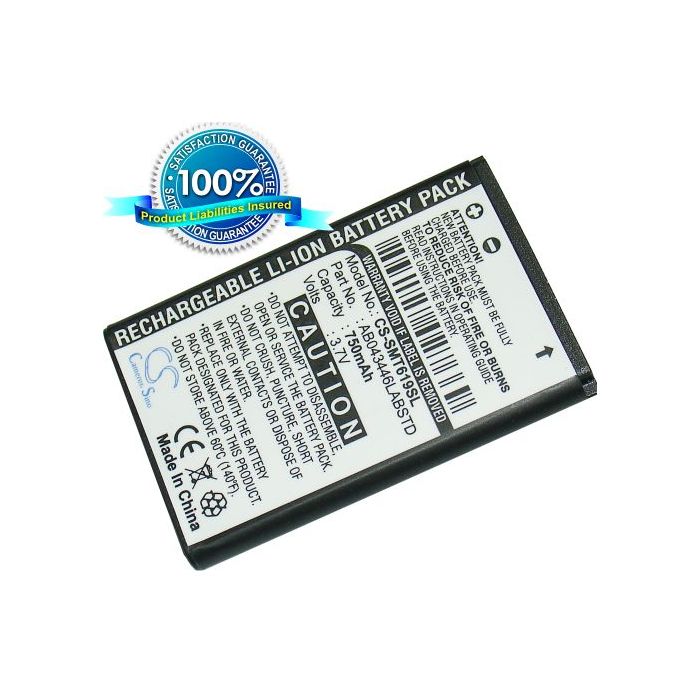 Samsung SGH-T109, SGH-M220, SGH-A227, SGH-A237, SGH-M320, Samsung Stripe A117, SGH-300, SGH-M510, SGH-T619, SGH-T619s, SGH-A117, SGH-A226 akku 750 mAh