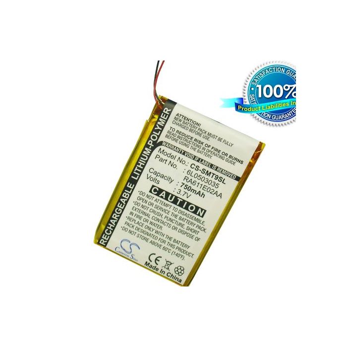 Samsung YP-T9, YP-T9+, YP-T9JBAB, YP-T9JBQB, YP-T9JBZB, YP-T9ZB/XSH akku 750 mAh