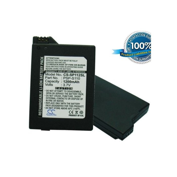Sony PSP 2-Sukupolvi, Slim, Lite akku 1200 mAh