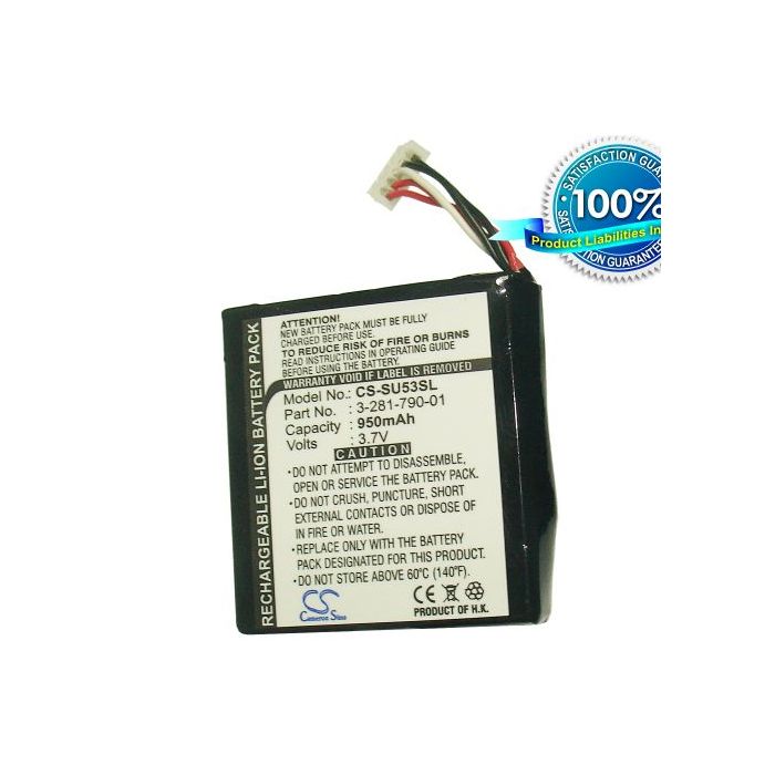 Sony NV-U50T, NV-U51T, NV-U53, NV-U53T, NV-U70, NV-U70T, NVD-U01N akku 950 mAh