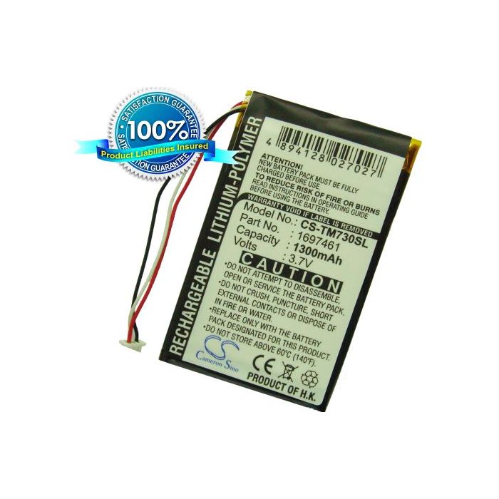 TomTom Go 530, Go 530 Live, Go 720, GO 730, 730T, GO 930, 930T, GO 940 Live, GO 740 Live, Go 630 akku 1300 mAh