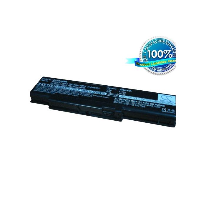 Toshiba Dynabook AX/2, Satellite A60, Satellite A65 Series, PA3384U-1BAS, PA3384U-1BRS akku 6600 mAh