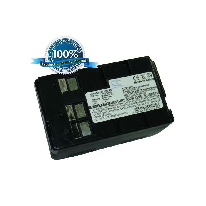 Panasonic VBS20E, HHR-V211, HHR-V212, NV-A3, NVA3, P-V211, P-V212, VSB-0190, VSB-0200, VW-VBH10E, VW-VBS10, VW-VBS10E, VW-VBS20 yhteensopiva akku 2400 mAh