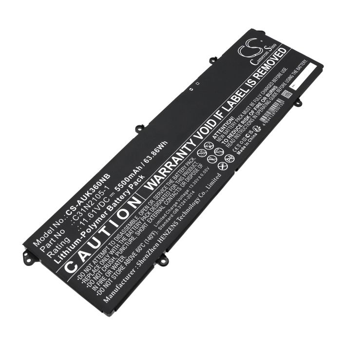 Asus kannettavan tietokoneen K3605VU / K3605VV yhteensopiva akku 5500mAh