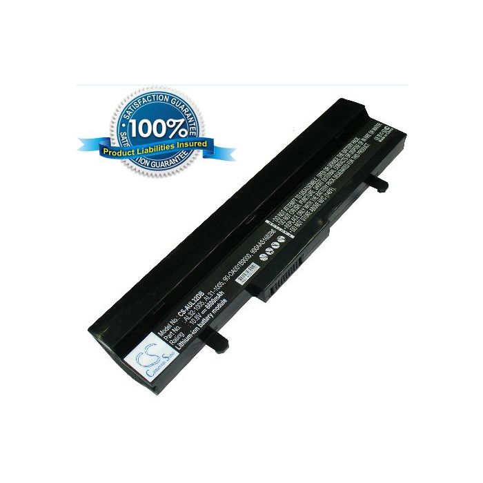 Asus Eee PC 1005HA  1005PE  1005PE 1001HA  1101HA  R101 R105 R1001 R1005 akku 6600 mAh musta