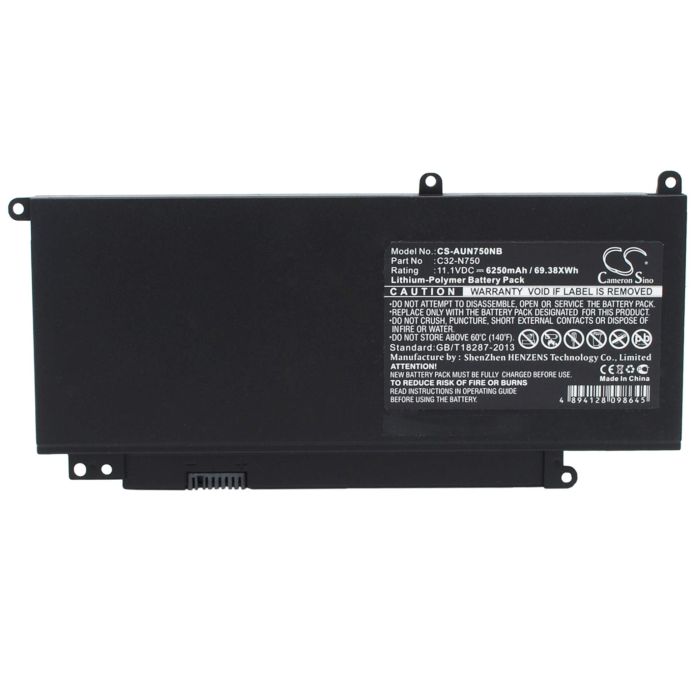 Asus N750, N750JK, N750JV akku 6250mAh