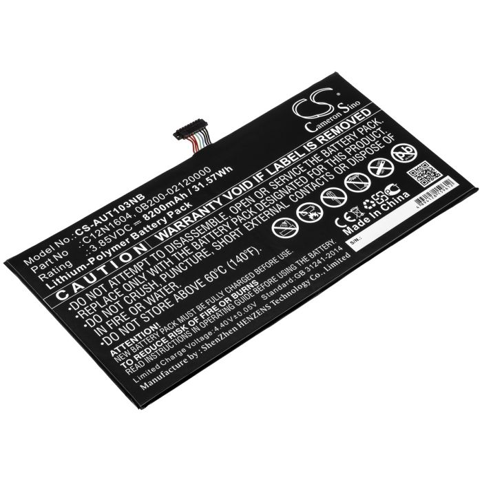 Asus kannettavan tietokoneen Transformer Mini T101HA / Transformer Mini T103HA yhteensopiva akku 8200mAh