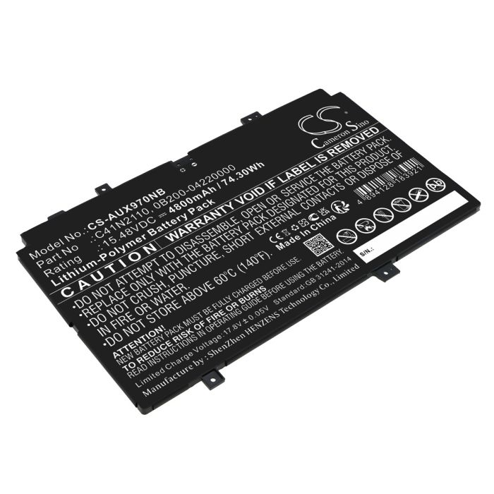 Asus kannettavan tietokoneen Zenbook 17 Fold OLED / UX9702AA yhteensopiva akku 4800mAh